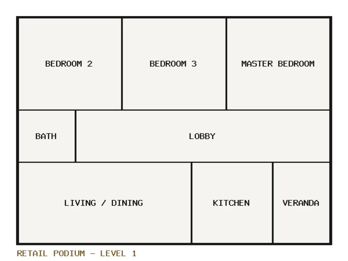 Retail podium — level 1